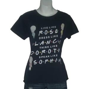 Golden Girls Tee Shirt Navy Distressed Retro Live Dress Think Speak Like